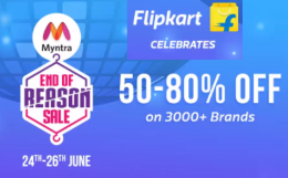 Flipkart End of Reason Sale  June 24 to June 26 2017